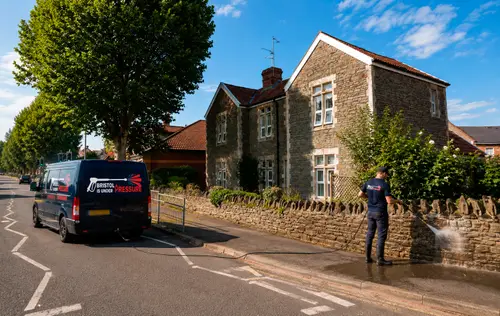 Pressure Washing Driveway in Longwell Green