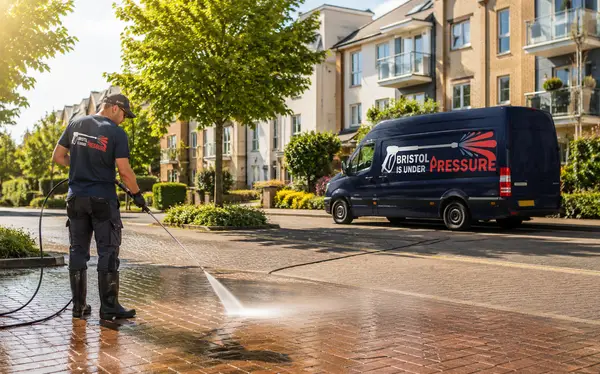 Pressure Washing Driveway in Lyde Green